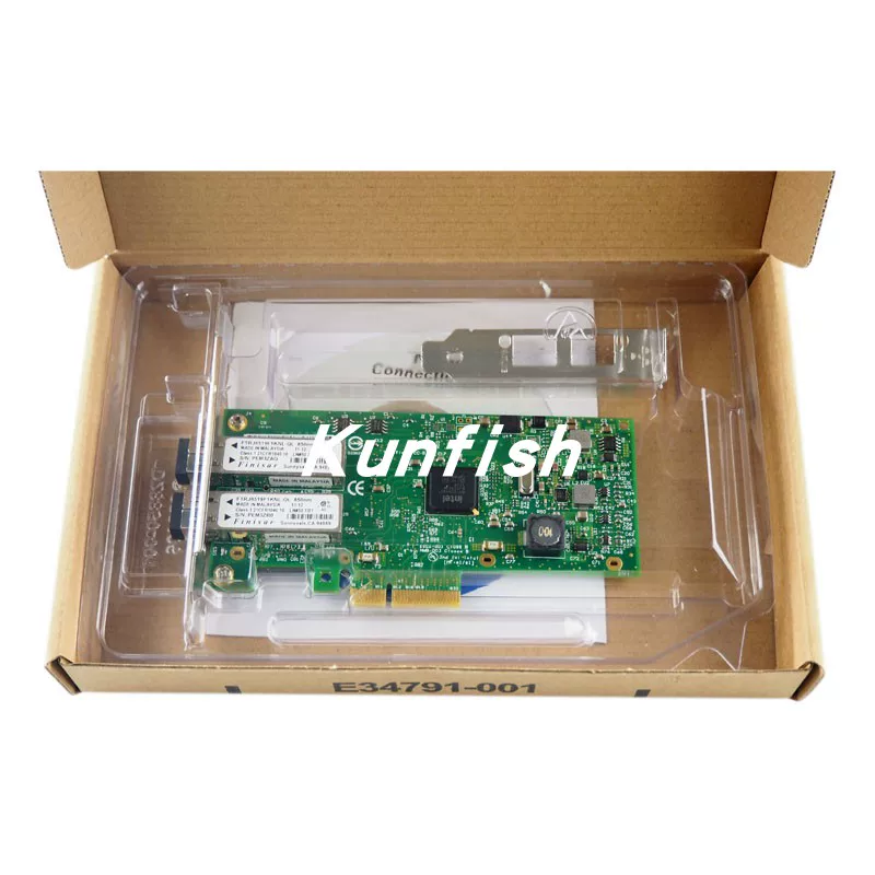 Kunfish PCI-EX4 двойной порт гигабол-файбер сетевой адаптер Intel I350AM2 оригинальный чип двойное соединение LC II350F2-SFP