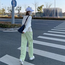 2024 Sports Sweatshirt Two-piece Womens Clothing Internet Celebrity Fashion Hong Kong Style Retro Suit This years popular beautiful suit