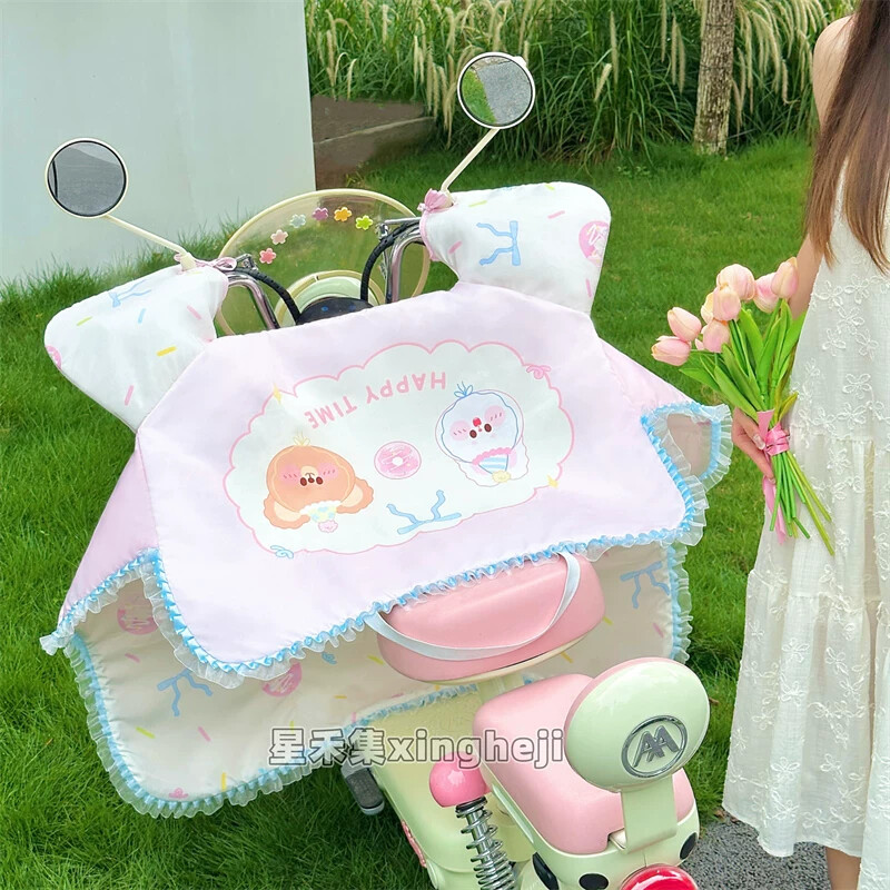 New electric car windshield, cute summer thin, universal sun protection for all seasons, double-sided waterproof sunshade, battery motorcycle