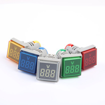 22mm small mini digital AC square voltage meter LED light emitting indicator AD16-22VM power panel table