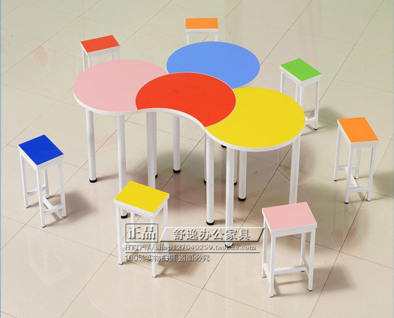 Children's Painting Table Fine Art Table Electronic Reading Room Table And Chairs Counselling Educational Institution Training Table Collection-Chamber splicing table