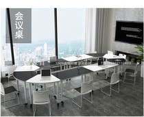 Mobile Meeting Table Splicing Desk Strip Table Training Table And Chairs Composition Class Table And Chairs Library Seminar Room Table And Chairs