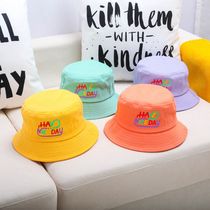 Baby hat 2022 Korean version letter fisherman hat boy girl summer sun hat toddler sunscreen sunhat basin hat