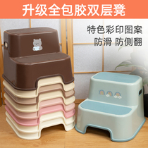 Child cushion foot stool anti-slip washing den heightening foot stairs baby washing hands and steps to wash your face toilet foot stool