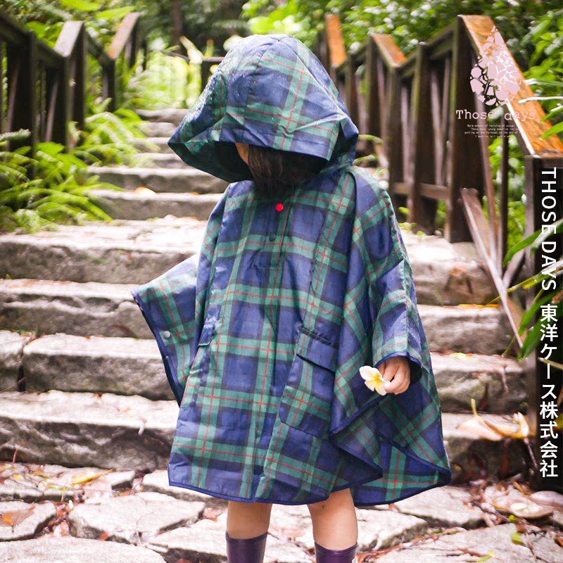 Japan Those days with parent-child box cloak cape with light and cute male and female preschoolers' raincoats-Taobao