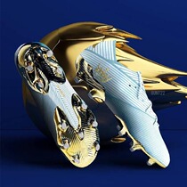 Messi Anniversary Edition Childrens Student Soccer Shoes Men and Female Skin AG Long Nails Falcon Adult Grass Training Shoes