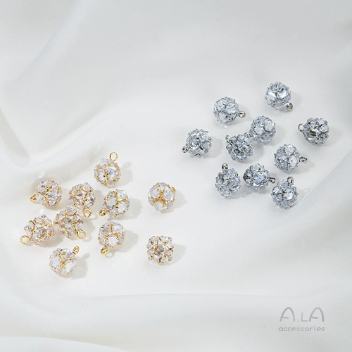 Подвеска, инкрустация камня, цирконий, аксессуар, 14 карат, золотой цвет