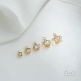 Сохраняющий цвет 14-каратный позолоченный циркон, маленькая подвеска в форме звезды, кружевной двойной кулон с пятиконечной звездой, ожерелье в виде руки, кулон своими руками