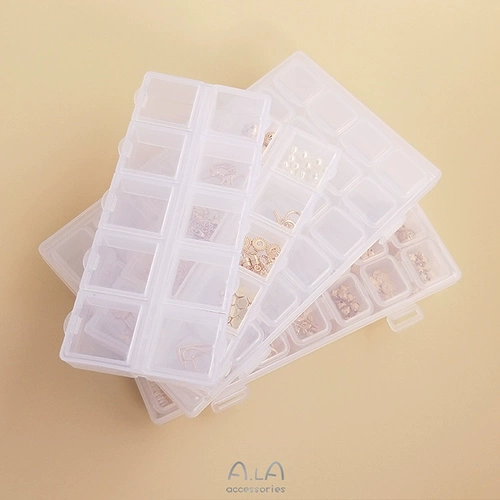Аксессуар, коробка для хранения, пластиковые прозрачные бусины, серьги, кольцо, аксессуары, тара, коробочка для хранения, 28 ячеек, 10 ячеек