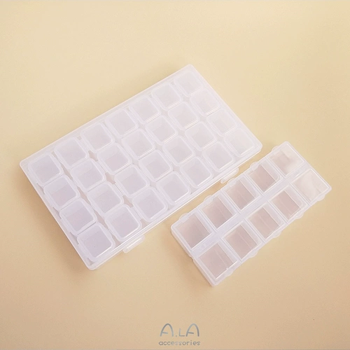 Аксессуар, коробка для хранения, пластиковые прозрачные бусины, серьги, кольцо, аксессуары, тара, коробочка для хранения, 28 ячеек, 10 ячеек