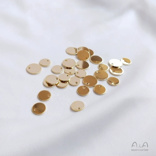 Медные аксессуары ручной работы, ручка, серьги, подвеска, 14 карат