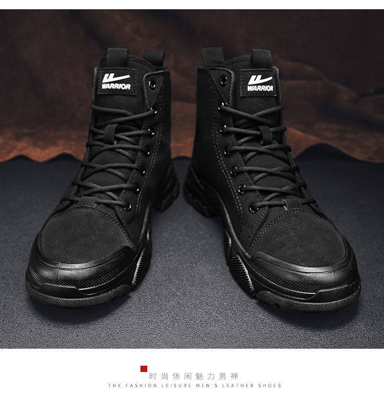 Warrior, Martens, зимние нескользящие износостойкие тканевые ботинки 