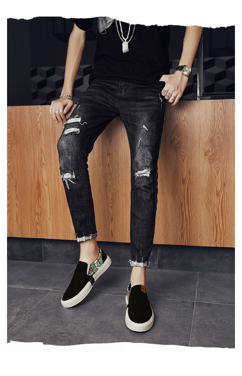 Утепленная обувь 回力帆布男鞋冬季2025新款渔夫亚麻软底休闲开车一脚蹬老北京布鞋 Warrior