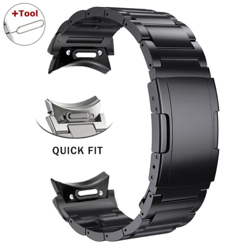 Suitable for Samsung Watches Galaxy Watch4/5/6/7 Watch 5 Pro Titanium Alloy Watch Strap Classic 40Mm/44Mm Seamless Sweat-Proof Titanium Strap Fashionable Breathable Replacement Wristband