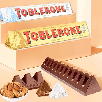 Toblerone Swiss Triangular Chocolate Mondelez Contains Raisins, Honey, Almonds, Milk Chocolate Snacks