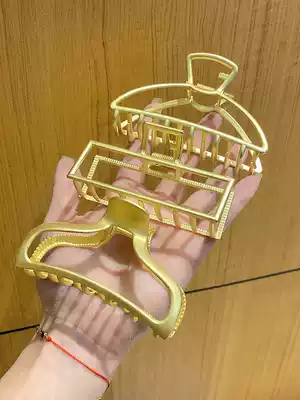 Grab clip Korean temperament Net red 2021 new hair jewelry high-end clip headgear back head geometric grab clip female