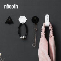 Wrought iron hook Nordic living room bedroom bathroom entrance door wall hanging free hole creative simple cute hook