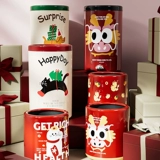 诺室 Мусорная бак гостиная педаль тип 2024 года дракона Год удачи кошка и собачья спальня кухня большая корзина мусорная банка