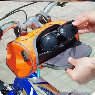 Children's bicycle front storage bag Bicycle decoration navigation Bicycle mountain bike handlebar bag Riding folding car