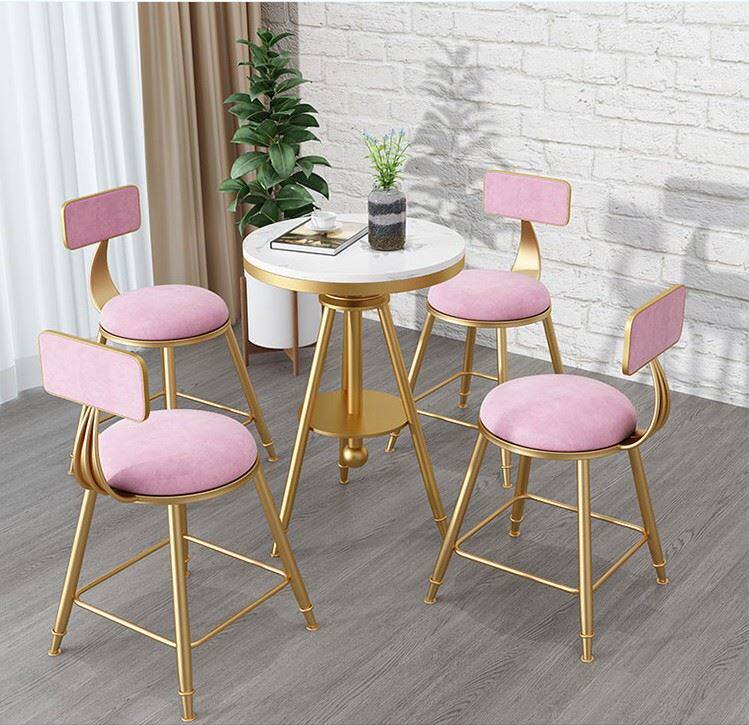 Nordic balcony small table and chairs sweet milk tea shop table and chairs combine three sets of light lavish web red minimalist around modern fresh