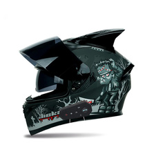 Electric motorcycle helmet female male full helmet with Bluetooth headset built-in integrated summer safety helmet Kui locomotive Ash