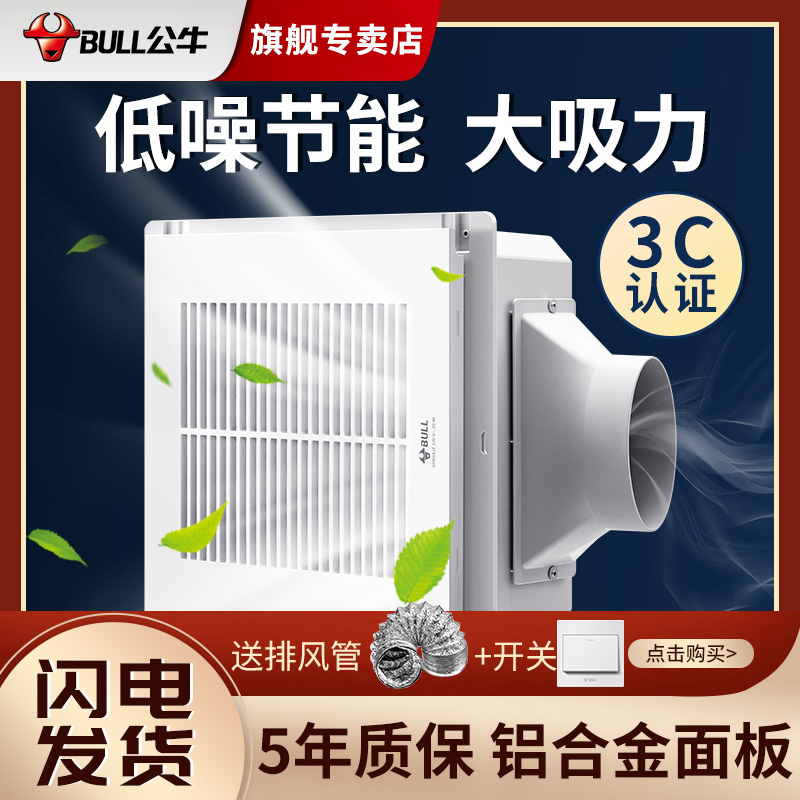 Bull Exchange Ventilator Kitchen Home Flush Mounted Integrated Ceiling Makeup Room Powerful Silent Exhaust Fan 300 * 300