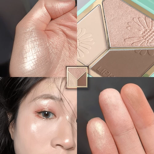 Матовый хайлайтер для контуринга, осветляющие тени для лица, румяна, коррекция силуэта, «три в одном»