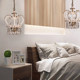 American Country Bedside Small Chandelier Solid Wood Retro French Restaurant Island Entrance Entrance Corridor Balcony Lamps
