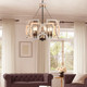 American-Style Retro Pendant Light, Wooden Circular Design, Creative and Unique, Simple Style for Shops, Guesthouses, Villas, Restaurants, Showcases, and Bedroom Lighting