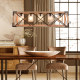American Retro Nostalgic Solid Wood Chandelier Industrial Style Restaurant Bar Long Single-Head Cafe Pool Table Homestay Lamp