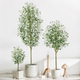 Nordic Style Simulated Olive Tree Bonsai Decorative Green Plant Indoor Living Room Floor-Standing Potted Plant Modern Simple Home Decoration