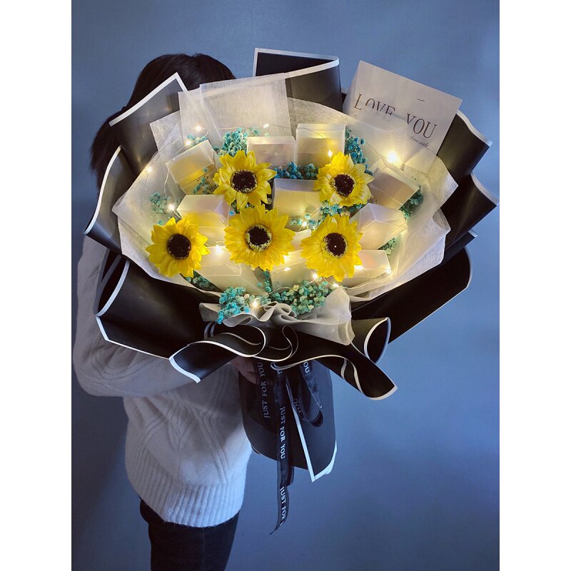 Incense Smoke Box Bouquet Men's Gift Boxes Send Boyfriend Huazi Full of Star Dazzling Door Birthday Valentine's Day Gifts