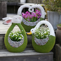 Balcony Animal Flower Basket Pendulum Pieces Flower Arrangements Dry Flower Baskets Flowers Flower Pots Flower Arrangements Outdoor Patio Garden Botanical Decorations