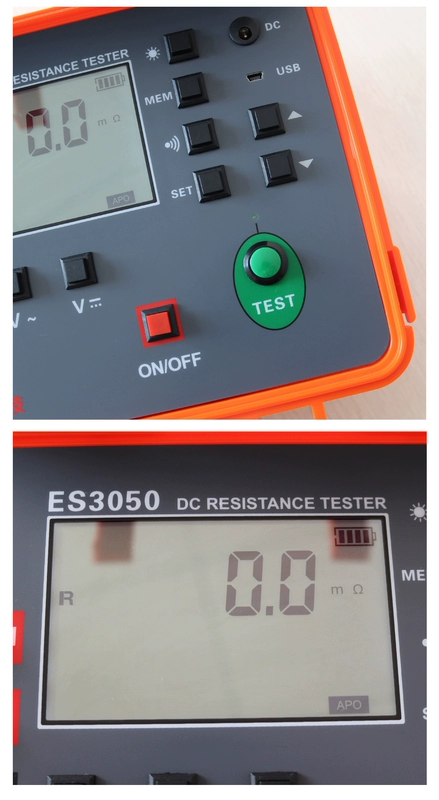 Zhengneng ES3050 thiết bị kiểm tra đẳng thế kỹ thuật số microohmmeter chống sét milliohmmeter DC kháng thử nghiệm thiết bị đo nội trở pin