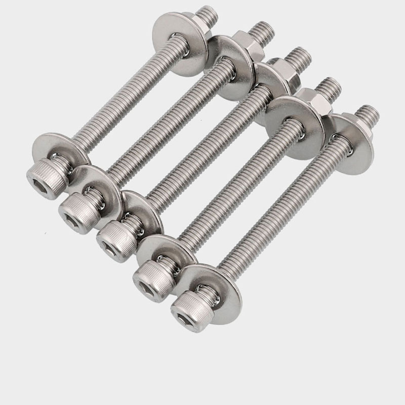 M6M8 stainless steel 304 inner hexagonal wearing wall screw long studs lengthened bolt pair for wearing silk rod * 65x100x150