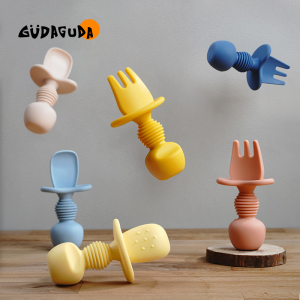 咕嗒咕嗒宝宝硅胶舔舔叉勺