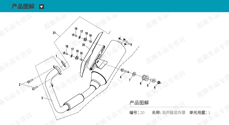 Motorcycle St Baboon Cf125-3/3A Exhaust Pipe Muffler Shell Anti-Scalding Cover Heat Insulation Protection Plate