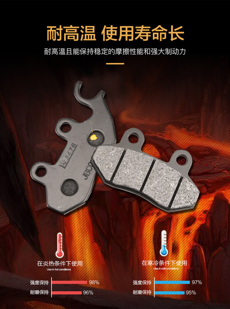 Suitable for Sanyang Flame Phoenix Fnx150 Xs150T-2A Cruising Fiddle4 Front and Rear Brake Pads and Disc Brake Pads