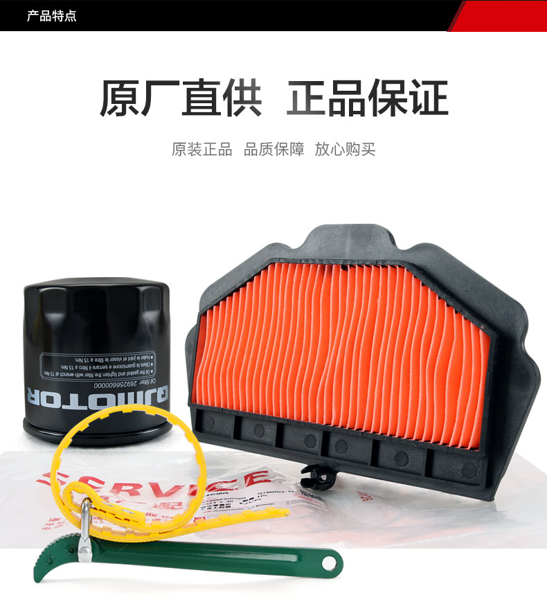 Original Qianjiang Motorcycle Race 450 QJ400-16D Oil Filter Element Air Filter Machine Filter Air Filter Accessories