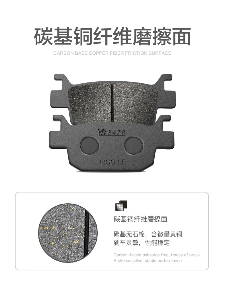 Carbon-based micro-metal brake pads for Benelli Empire Imperiale BJ400-8 disc brake accessories