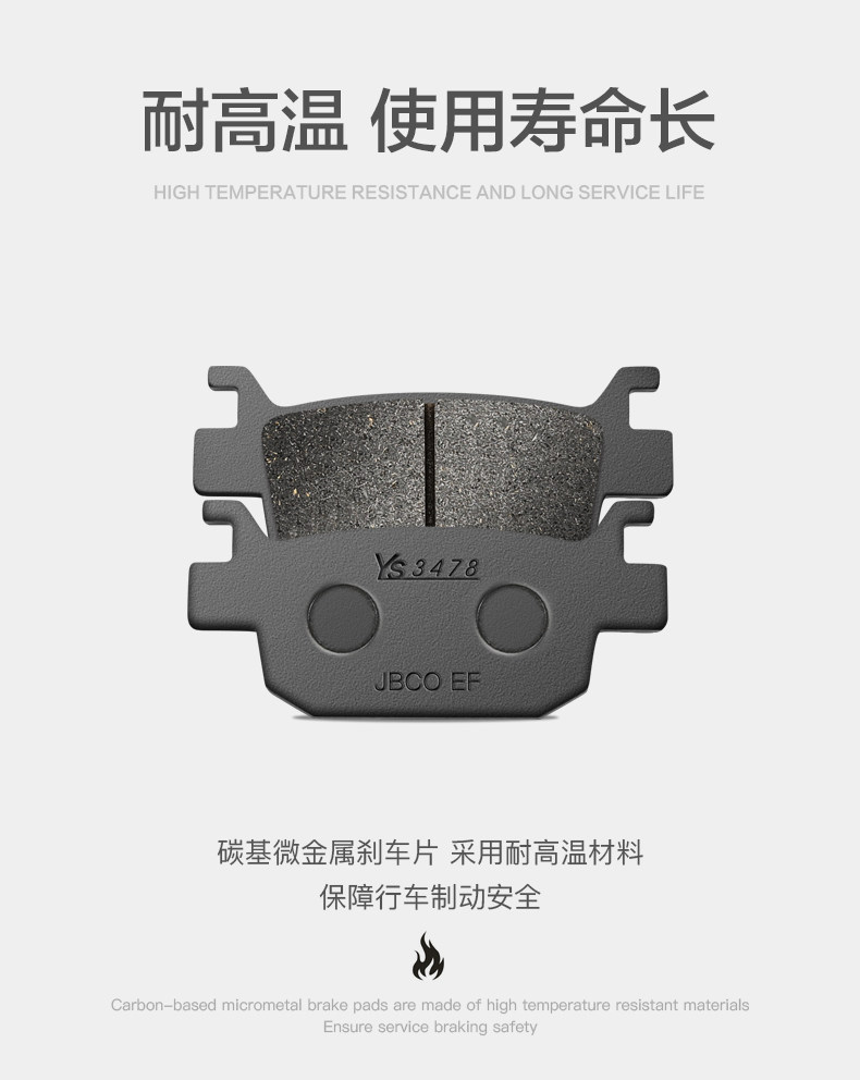 Carbon-based micro-metal brake pads Benelli Jinpeng TRK502X BJ500GS-5A-5D modified disc brake pads
