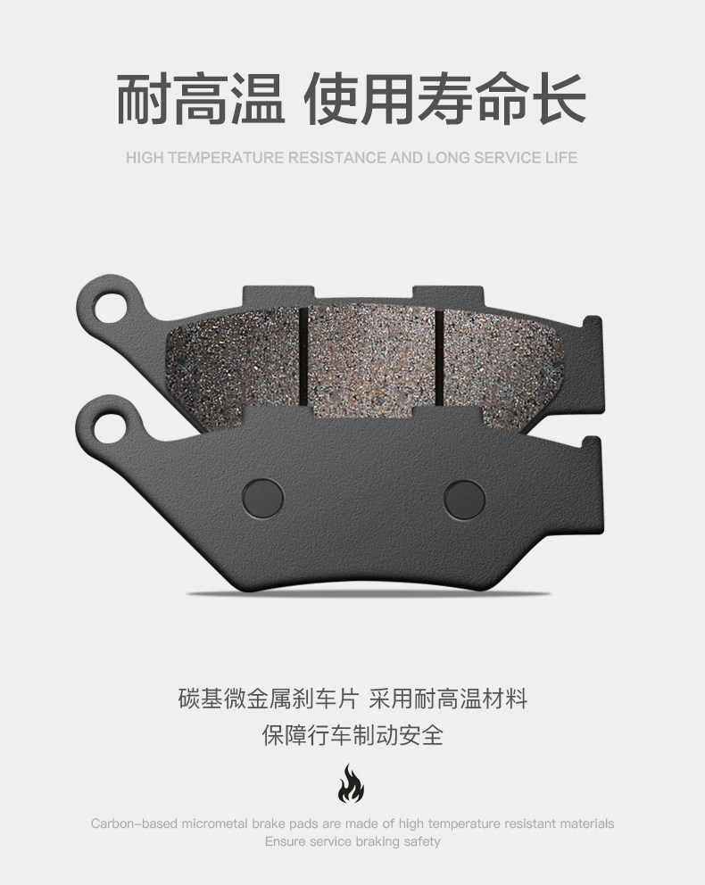 Carbon-based micro-metal brake pads for Benelli Empire Imperiale BJ400-8 disc brake accessories