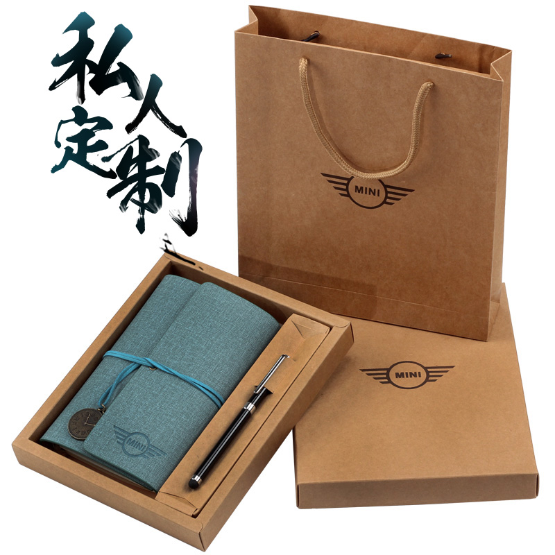 A6 Japanese simple ins style detachable antique loose-leaf hand account diary note notebook cute girl heart creative retro prize business gift gift box set can be customized LOGO