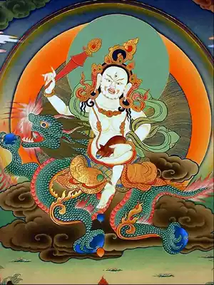 The generation of chanting White Wealth God heart curse