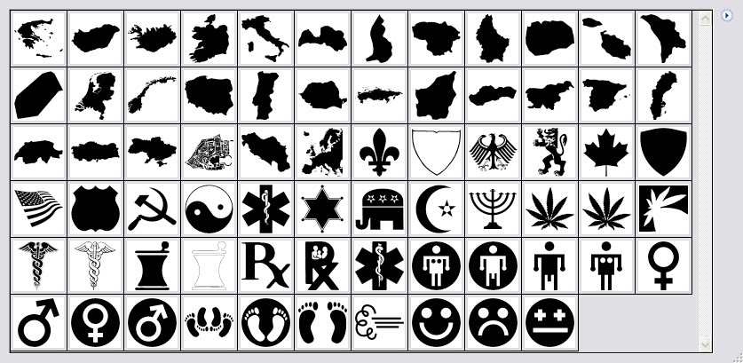 PS自定义形状工具3000多款图案边框动物植物人物花纹图形素材插件