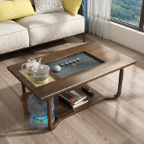 Coffee table table living room household tea making minimalist all solid wood simple Kung Fu tea Several tea tables one simple modern tea table