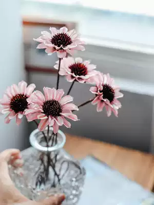 muzhi wood straight European style sunflower handmade fake flower decoration hipster creative home small Daisy dry flower bouquet