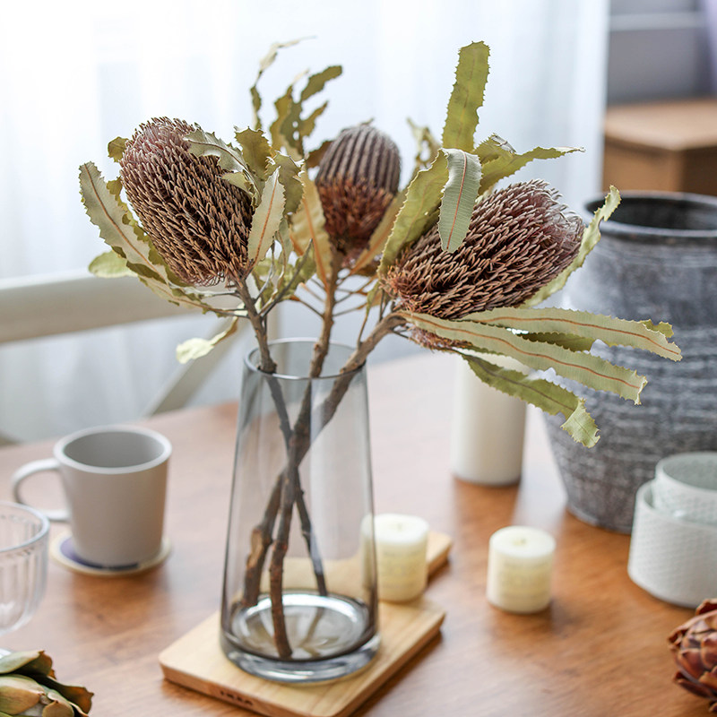 Bankerwood dried flowers Australia imported mensches natural real flower retro day family dining room table decoration flower arrangement swing piece-Taobao