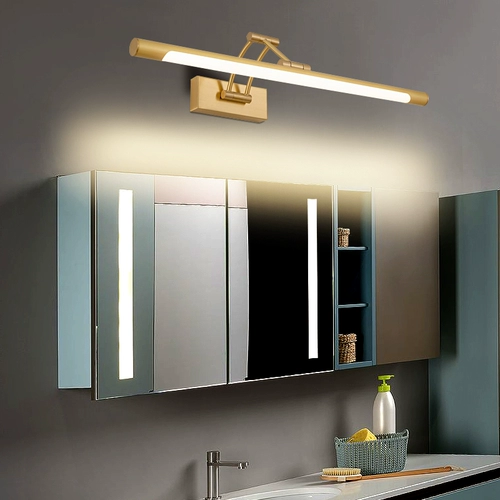 Передние фары для зеркала для ванной комнаты, медное светодиодное интерьерное освещение, в американском стиле, легкий роскошный стиль