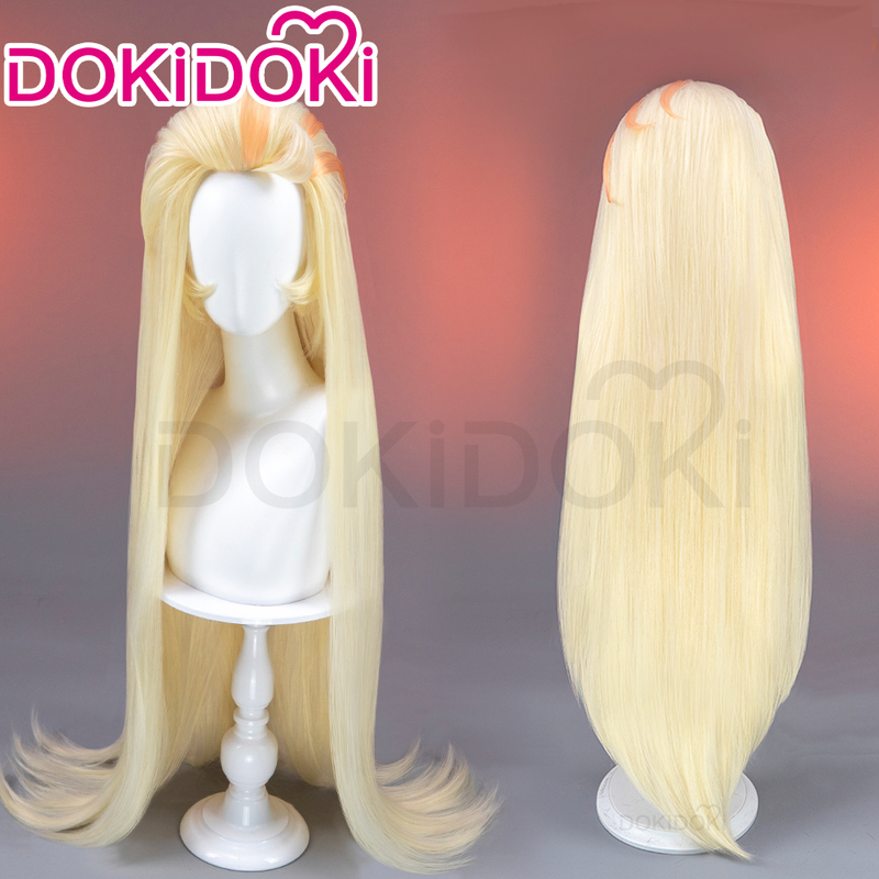 Dokidoki in Stock Hell Inn Lilith Cosplay Wig Corn Whiskers 100cm Highlighted Long Hair